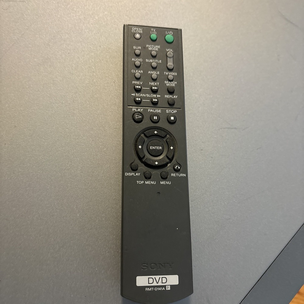 Sony DVD Remote Control RMT-D141A Black Excellent OEM Replacement Controller